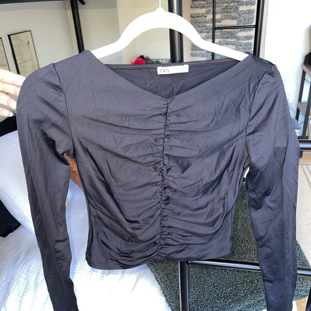 Zara Crop Top Long Sleeve